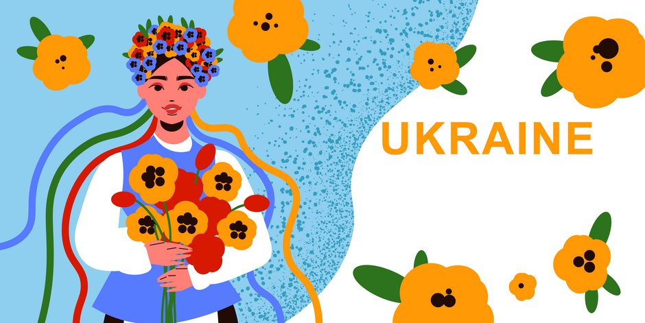 Colored Ukraine Composition